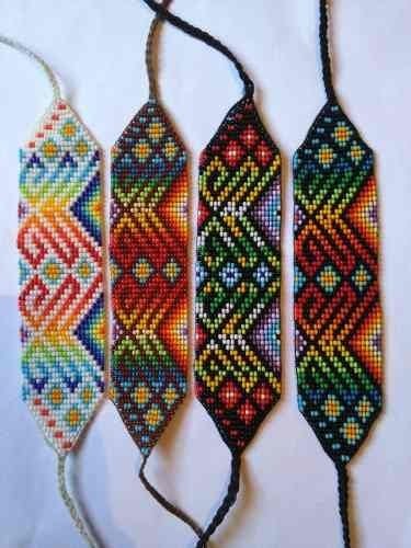 Andean Beaded Bracelets with unique Ayahuasca Designs made by Ecuadorian Indigenous Women