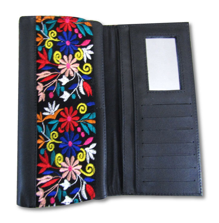 Women’s Leather Wallet, Make up mini wallet, Mini Purse, Ecuadorian Multicolored women’s wallet